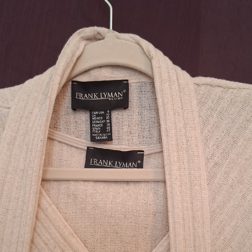 Frank Lyman Design Cream Textured Cardigan - Picture 2 of 9